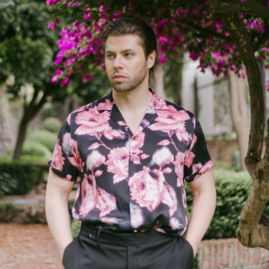 Silk flower shirt discount